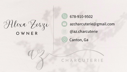 az charcuterie business card